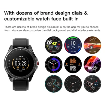 

TICWRIS Smart Watch 1.3-Inch 9mm Ultra-Thin Bezel IP68 Waterproof Multi-Function Sports Watch Supports 31 Sports Modes