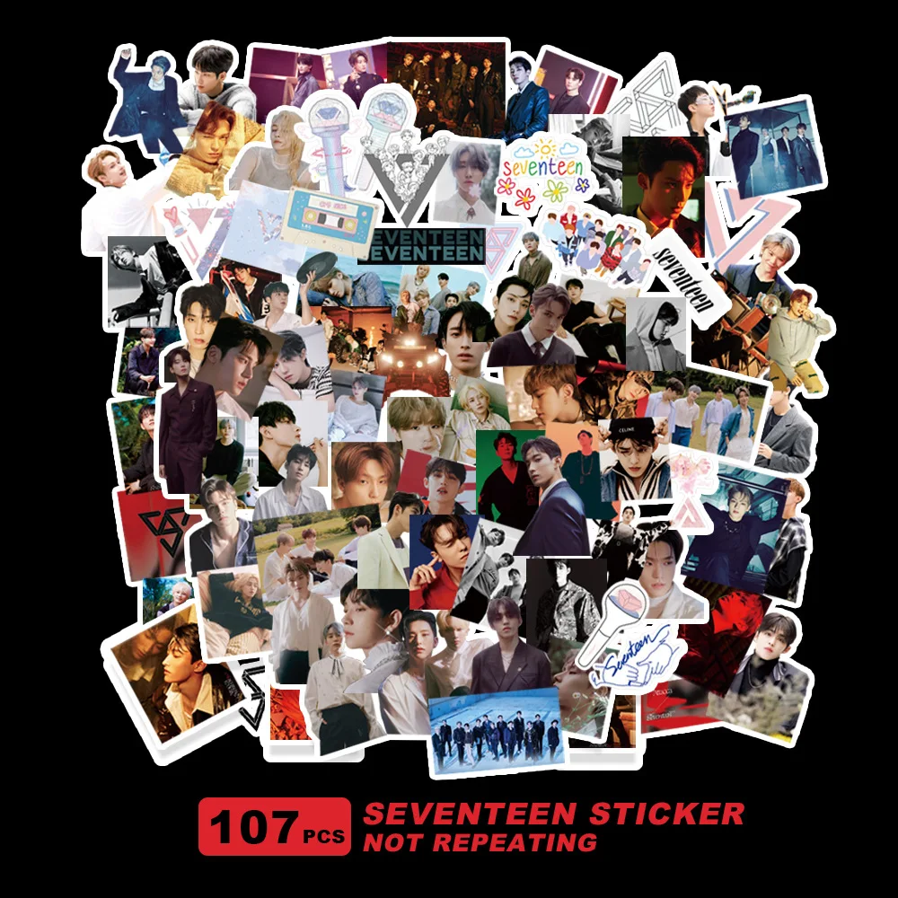 107 шт./компл. Kpop наклейка SEVENTEEN s Lomo карты новый альбом ATTACCA Высокое качество HD фото