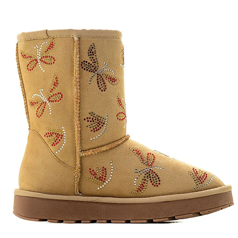 

Snow Boots Women's Genuine Leather Winter plus Velvet New Style WOMEN'S Shoes 2019 Warm Cotton-padded Shoes Short Thick Women's