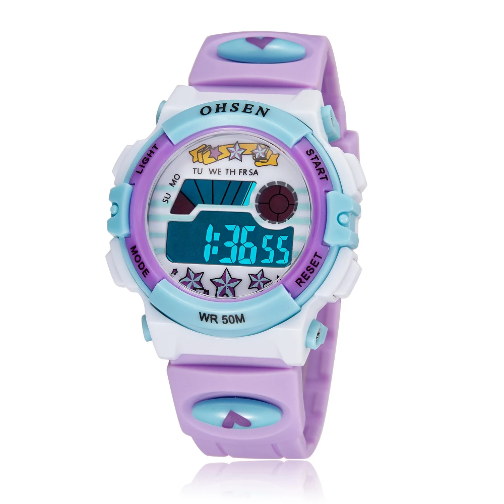 Лидирующий бренд Montre Enfant OHSEN Детские светодиодные цифровые спортивные часы
