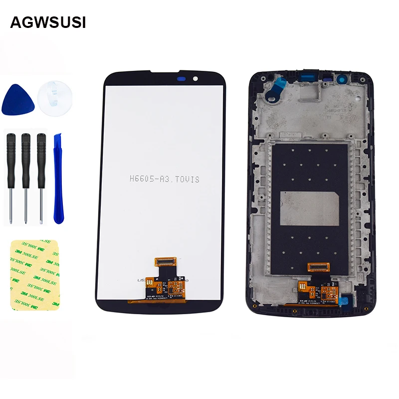 

ЖК-экран для LG K10TV K410TV K430TV, ЖК-дисплей, панель монитора, модуль + сенсорный экран, сенсорная панель, стекло в сборе, рамка