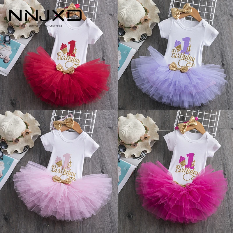 Robe Bebe Premier Anniversaire Fille Fete Pour Nouveau Nes Vetements Tenue Manches Courtes Princesse Bapteme Bapteme Enfant Vetements 12 M Aliexpress