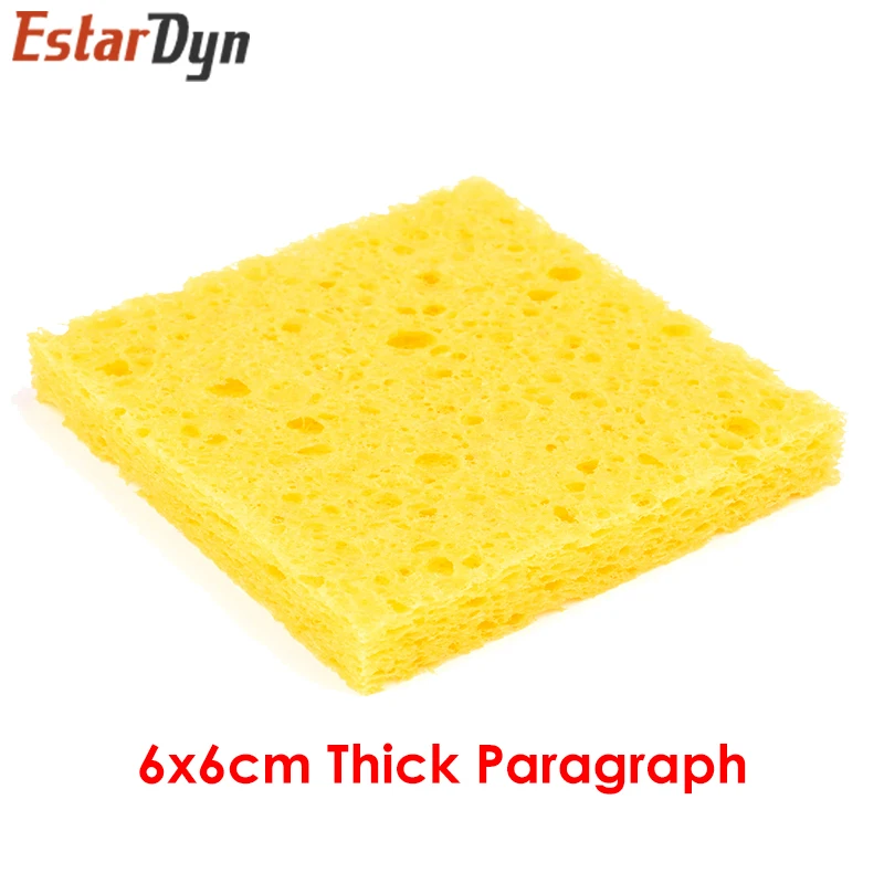 10Pcs 6CM*6CM High Temperature Resistant Sponge Electric Iron Tip Cleaning Sponge Rectangular 6CM*6CM