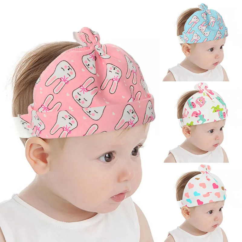

Cartoon Printed Cap Baby Beanie Hat Cotton Fetal Hats Infant Warm Cap Newborn Accessories Breathable Head Towel Scarf Kids Gifts