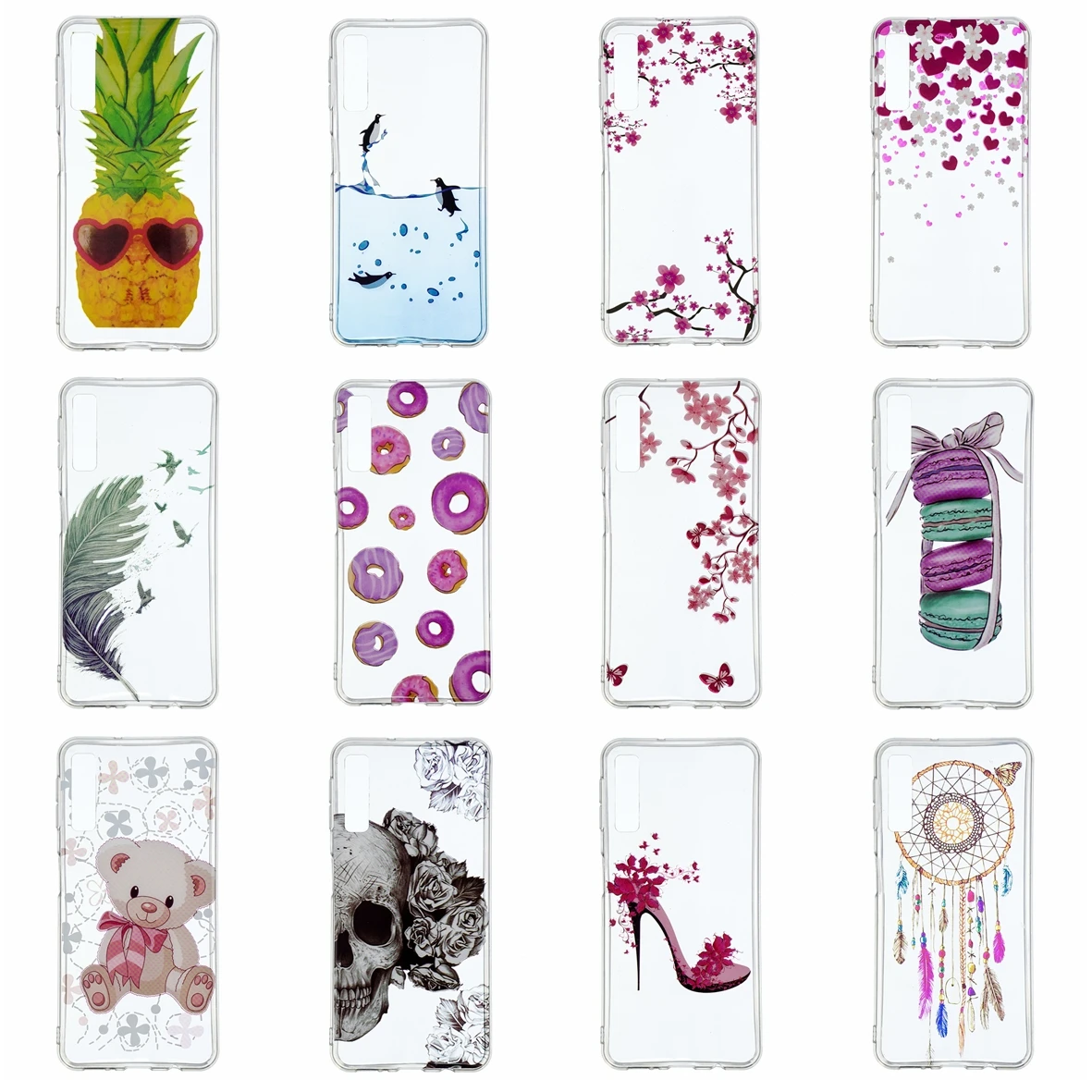 

Soft TPU Silicone Case For Samsung Galaxy A7 2018 A750 A750F Phone Bags Cover Shells For Samsung A7 A 7 750 750F Painting Cases