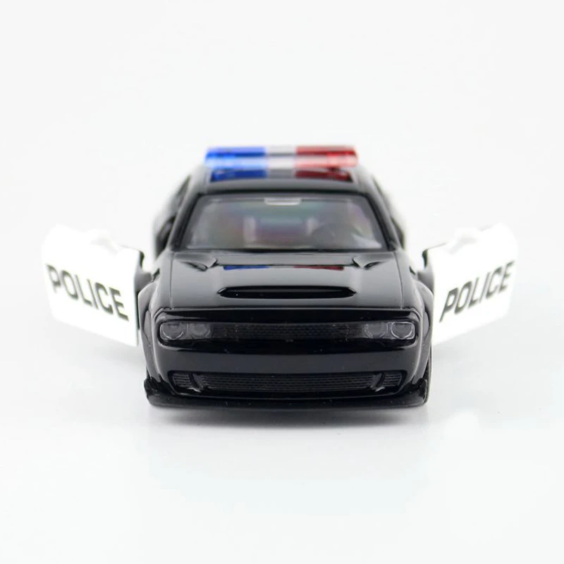HOMMAT 1:36 Масштаб Dodge Challenger SRT полицейская модель автомобиля из сплава металла литая