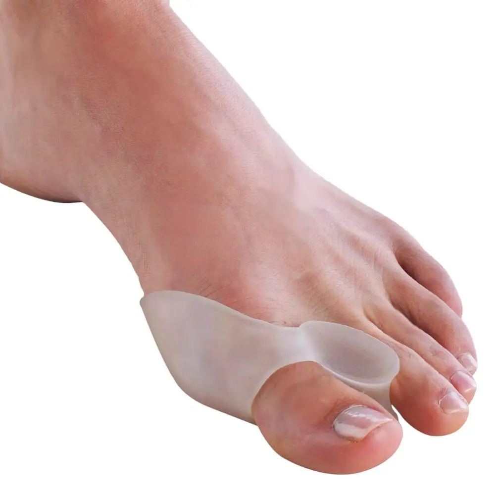 Sumifun 4Pcs Silicone Gel Bunion Splint Big Toe Separator Overlapping Spreader Corrector Hallux Valgus Foot Massager C147