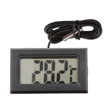 

Embedded Temperature and Humidity Meter FY-12 Electronic Hygrometer Digital Temperature Hygrometer with Probe(Black)
