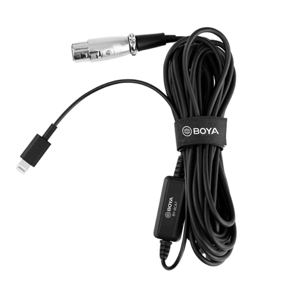 Кабель адаптер BOYA BY BCA7 XLR к Lightning 3 положения подставка для iPhone 11 Pro iPad iPod Touch
