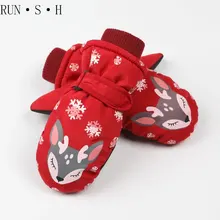 Детские Бархатные перчатки с башней для мальчиков и девочек; Детские Зимние перчатки с защитой от холода; ветрозащитные водонепроницаемые теплые рукавицы с тремя этажами для улицы