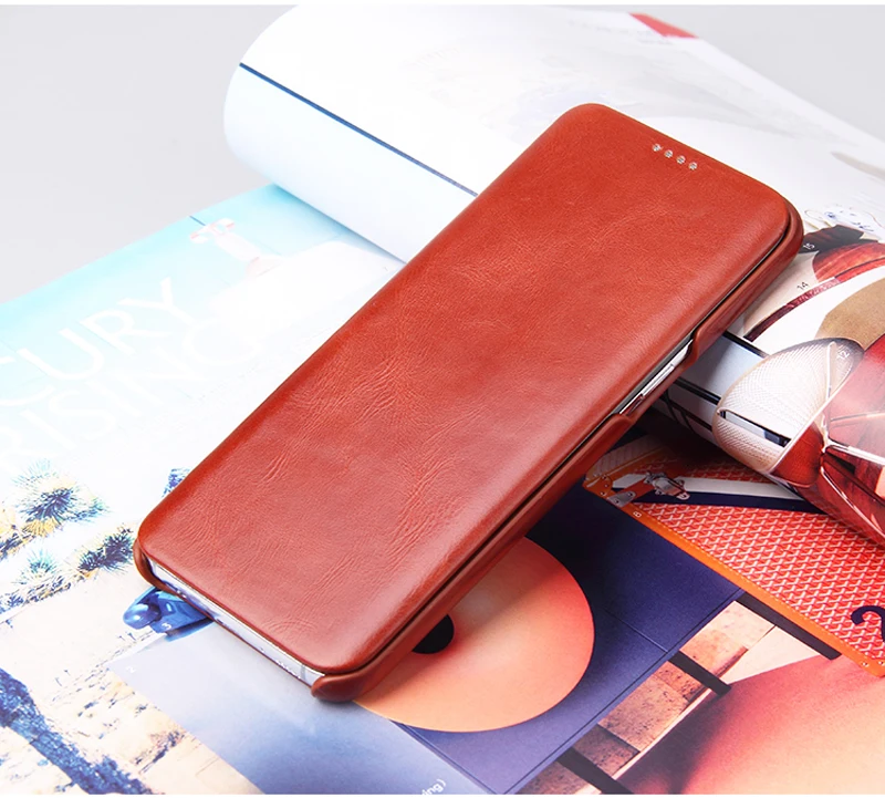 Супер роскошные чехлы Fierre Shann из натуральной кожи для Samsung Galaxy S8 S8 plus iPhone X XR XS Max 6 6s 7 8 plus откидной Чехол для телефона