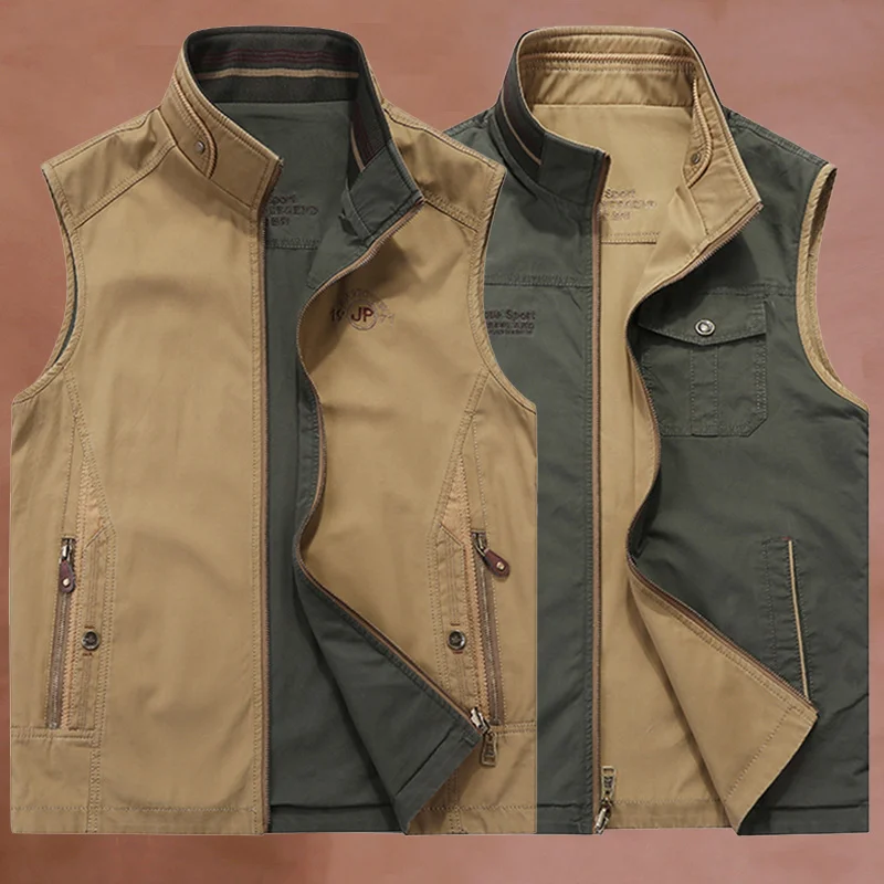 Spring New Outdoor Men's Vest Casual Clothing Fashion Thermal Business Jackets Man Autumn Sleeveless Jacket Tactical Work Vests sleeveless vest sleeveless vests fashionable vests casual jacket