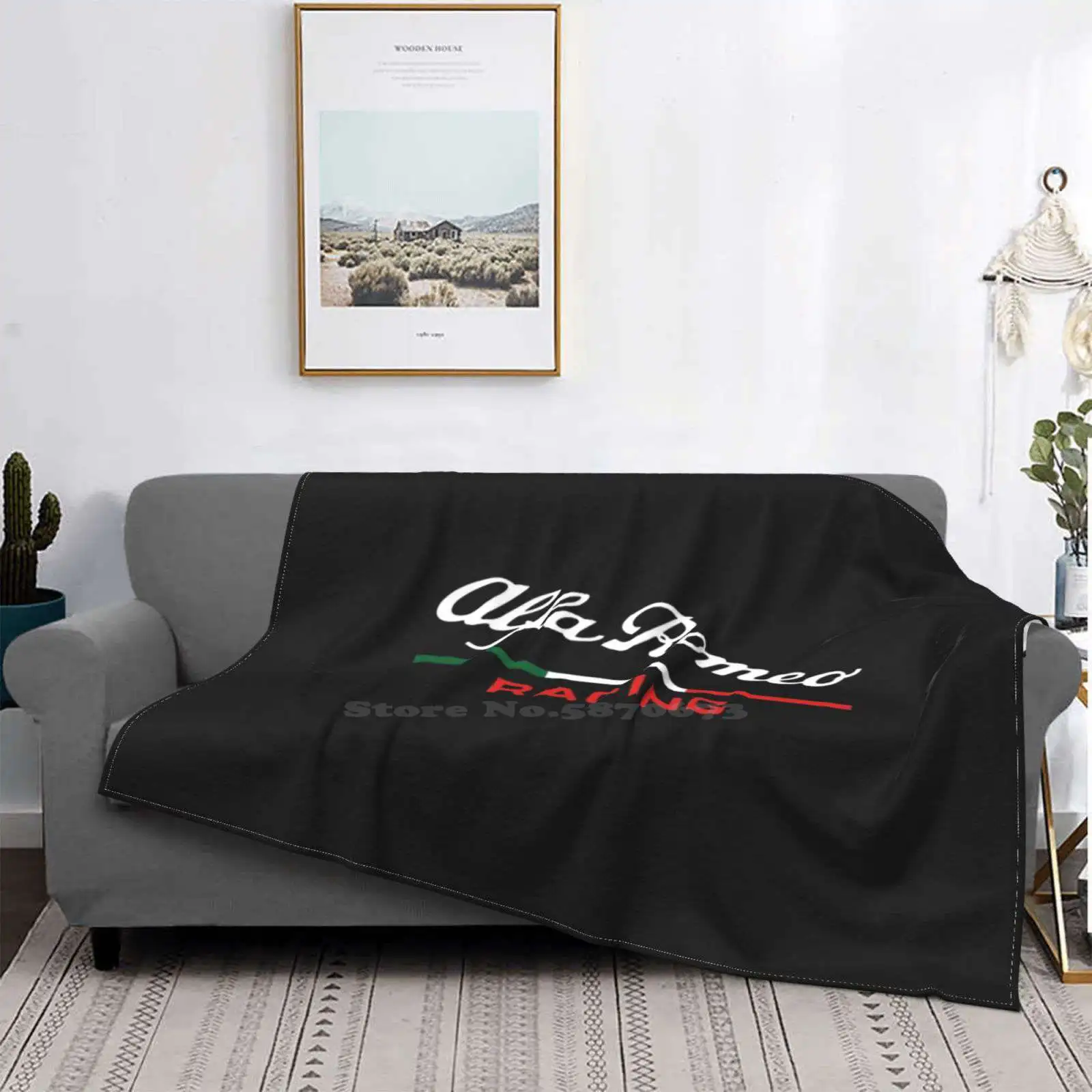 Alfa White All Size Soft Cover Coperta Home Decor Biancheria Da Letto Sconto Black Friday Christmas Xmas Pattern Estetica Alfa Romeo