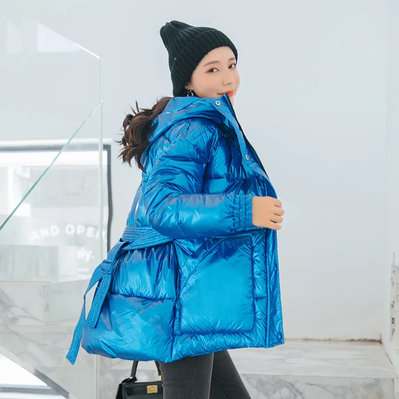 

2019 Fashion Autumn Winter Slim Jacket Mujer Hooded Parkas Black Thicken Loose Warm Parka Plus Size Pocket Cotton Padded Jacket