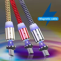 USLION 3M Magnetische Micro USB Kabel Für Samsung S10 Typ-c Lade Ladung Magnet Ladegerät Adapter USB Typ C Handy Kabel