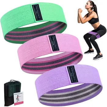 

Resistance Bands for Legs and Butt, Exercise Bands Set Non Slip Booty Bands Hip Bands Wide Workout Bands Sports Fitness Bands