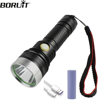 

BORUiT G2 SST40 LED Powerful Flashlight 3-Mode Type-c Rechargeable 21700 Torch 1600ML Tactical Bike Light for Camping Hunting