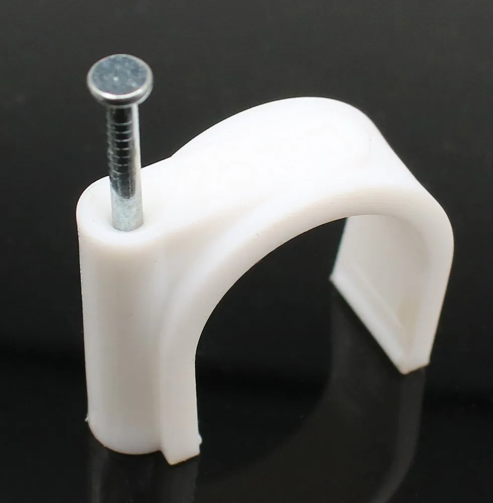 Cable organizer 100PCS Round Cable Wire Clips 4mm 6mm 8mm 10mm Cable Management RG6 CAT6 RJ45 Electrical Wire Cord Tie Holder Circle Clips