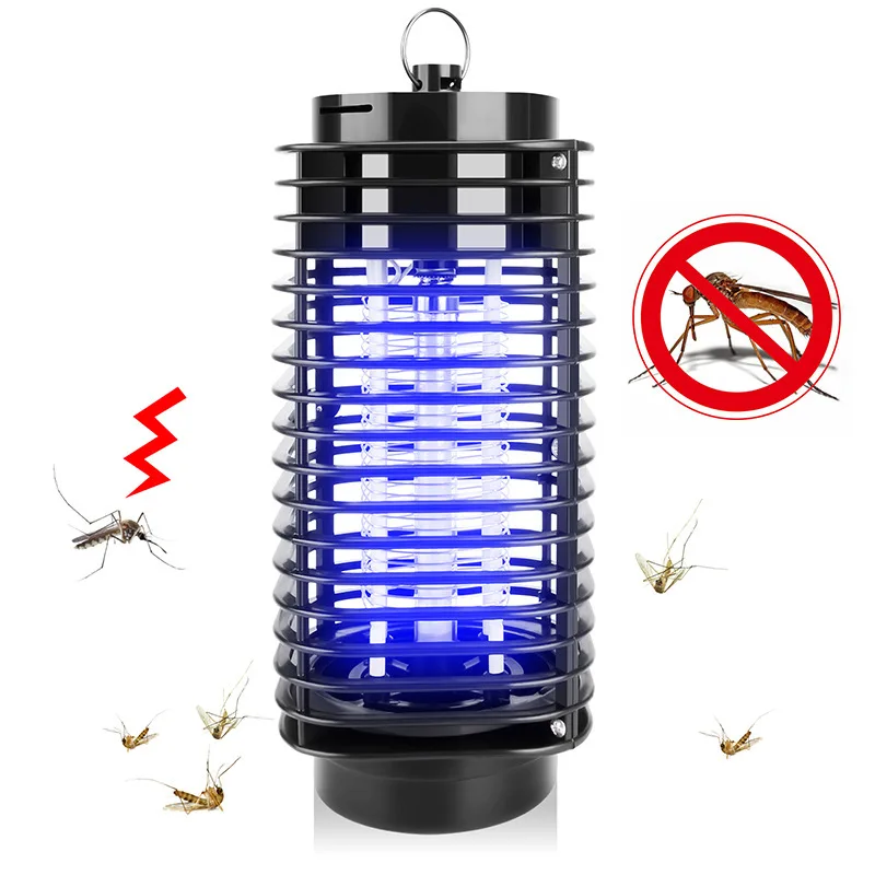 110V Electric Bug Zapper Mosquito Killer Light Trap Lamp Blue Light Bulbs EU/US 