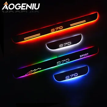 

LED Door Sill Scuff Plate Acrylic Compatible For VOLVO S70 874 1996-2000 Moving Light Pedal Exterior Car Sticker Accessories