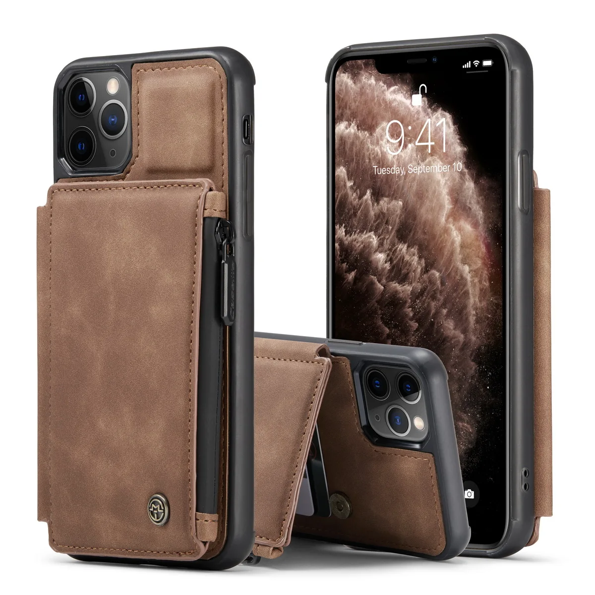C20 CaseMe Wallet Retro Leather Phone Cases For iPhone 12 Pro Max 11 Pro Max 8 Plus 7 Plus X XR XS Max SE 2020 Phone Cover