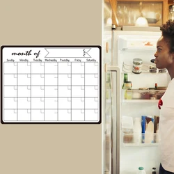 Pizarra magnética, planificador semanal y mensual, tablero de dibujo magnético para niños, calendario magnético, tablón de anuncios