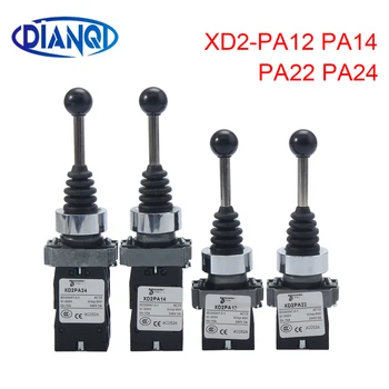

XD2-PA12 PA14 Latch 2NO 2 Position rocker joystick controller spring return Rotary Cross Switches reset PA22 PA24 4NO 4 Position