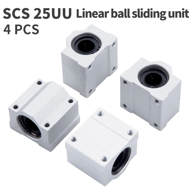 

Linear track bearing 4PCS SC25UU SCS25UU 25mm line ball bearing slider unit 25mm line bearing slider DIY nc carving line slider