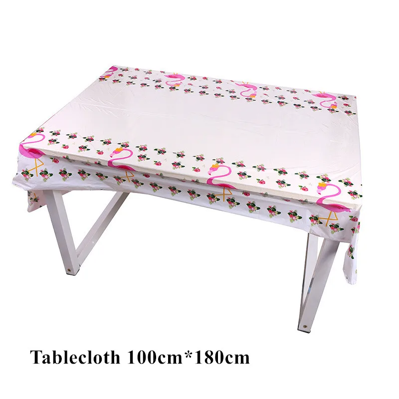 New Flamingo Birthday Party Disposable Tableware Set Party Paper Plate Napkin Napkin Summer Hawaii Flamingo Event Party Supplies