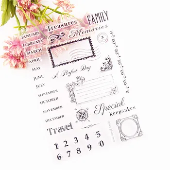 

15*21CM Hot selling Round frame transparent seal clear stamp silicone seal roller stamp DIY scrapbook album / card production