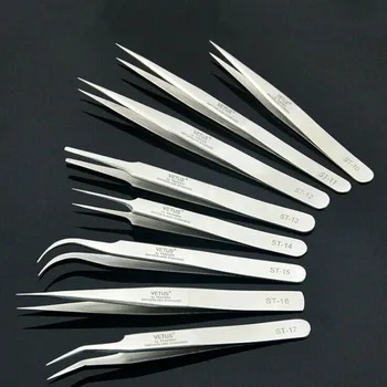 

Anti-Acid Steel Curved Straight Tweezers False Eyelashes Extension Styling Tool Beauty Makeup Cosmetic Tool