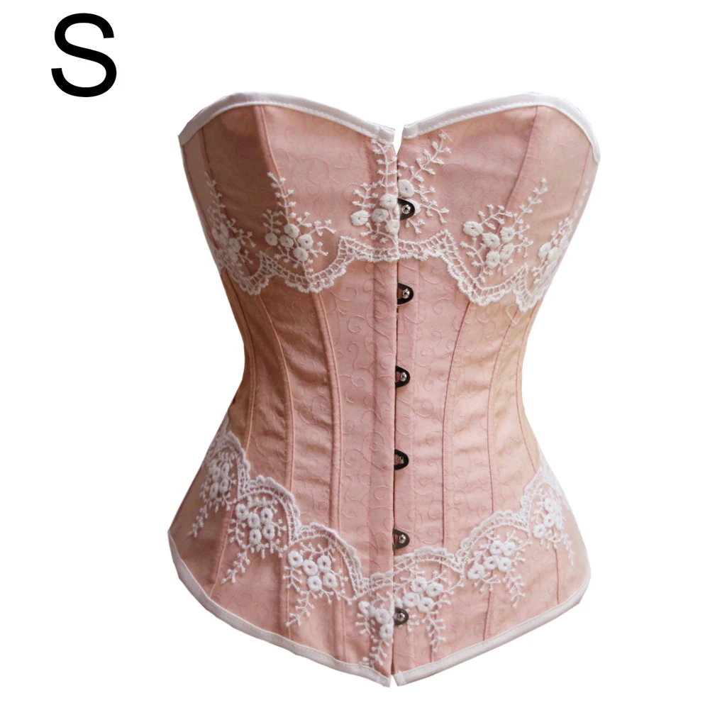 Pink Женское Утягивающее бюстье, топ, корсет, Клубные, вечерние, сексуальные, утягивающие, пояс для похудения, кружевное, для девушек, винтажное Корректирующее белье - Цвет: Pink