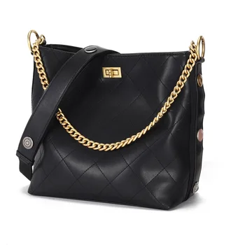 

Bucket bags Hippie Female 2020 New cow Leather Handbag Large Capacity Stray Shoulder Messenger Bag