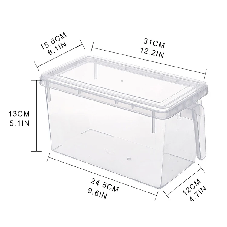 Кухонный органайзер для косметики, коробка для хранения, органайзер для холодильника, коробки, прозрачный PP пищевой герметичный ящик для хранения, пластиковый контейнер
