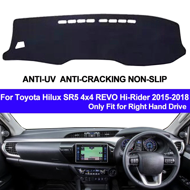 Car-Dashboard-Cover-Dash-Mat-For-Toyota-Hilux-SR5-4x4-REVO-Hi-Rider-2015-2016-2017