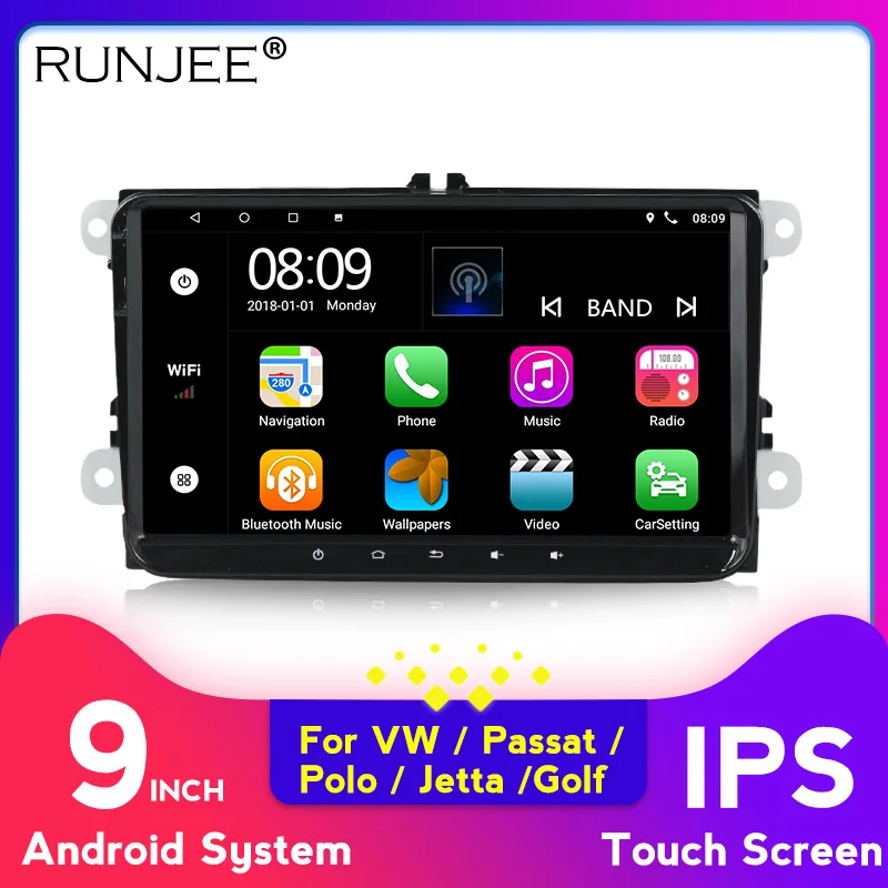 2din HD 1024x600 Android автомобильное радио gps для VW polo golf passat tiguan skoda yeti superb rapid Авторадио