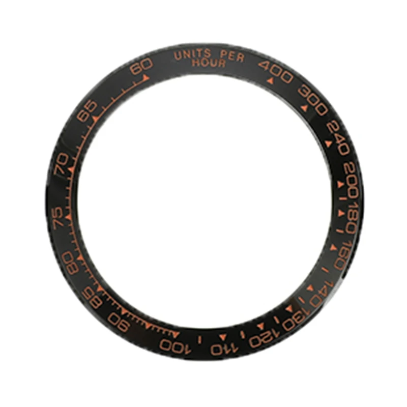 38 мм/38,5 мм керамический БЕЗЕЛЬ для наручных часов вставка для мужских часов лицо несколько стильные часы замена аксессуаров внутренний диаметр 30,7 мм - Цвет: Black Rose Gold Word