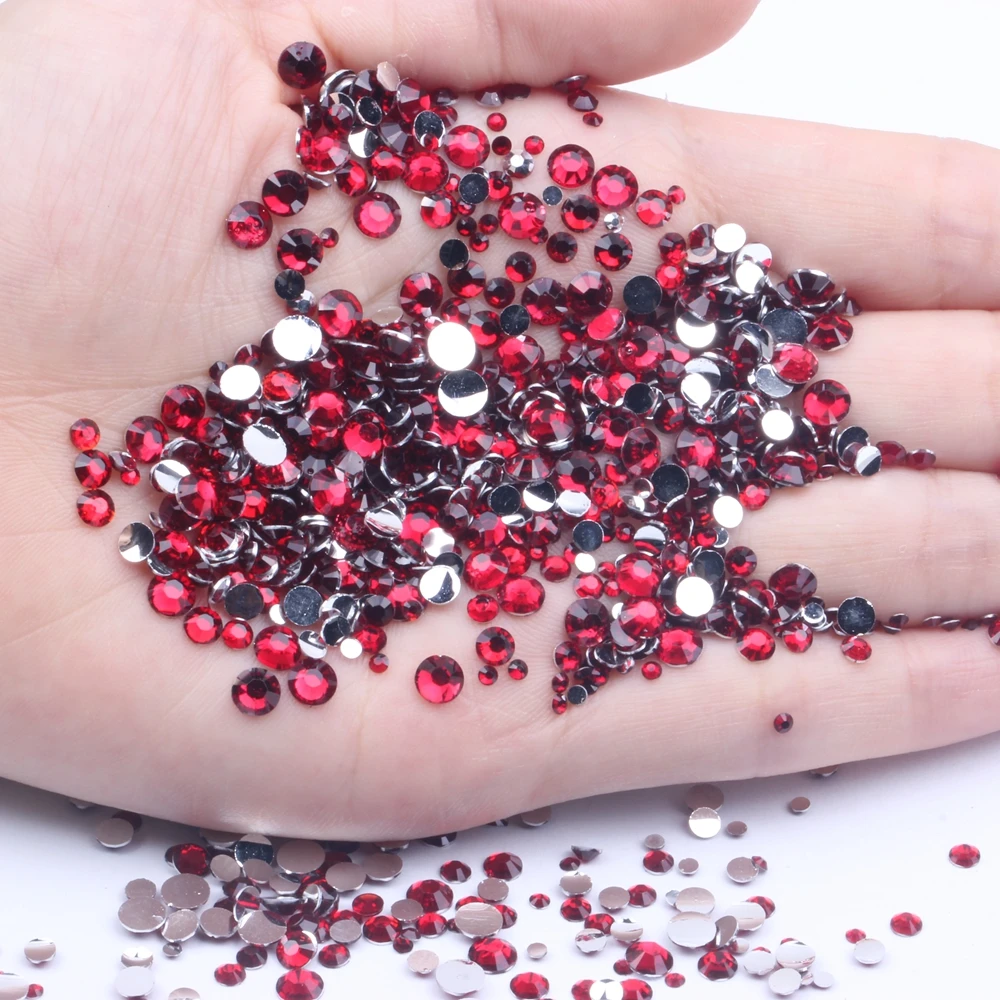Resin Rhinestones Dark Red 500/1000pcs 26mm Round Flatback Non Hotfix