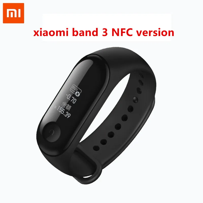 Xiaomi Mi band 4 NFC версия AI контроль сердечного ритма фитнес-трекер 50 м водонепроницаемый сенсорный цветной экран Bluetooth 5,0 браслет - Цвет: band 3 NFC ver