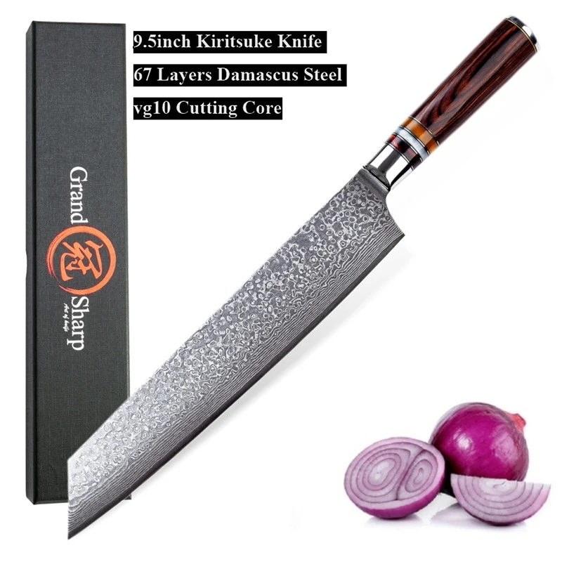 

Damascus Chef's Knives vg10 Japanese Damascus Stainless Steel Kitchen Knife Pakka Handle Professional Cooking Tools Gift Box