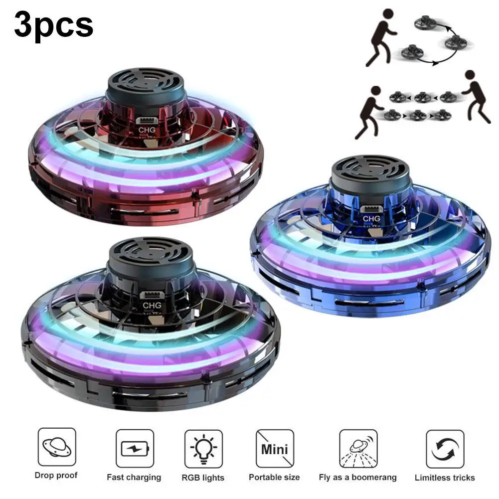 Fidget doigt Spinner Mini volant gyroscope jeu en plein air mouche UFO Drone enfants jouet