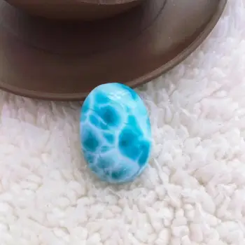 

Natural Blue Larimar Water Pattern From Dominica Big Pendant Oval Gemstone 23*16*8mm For Women Man Best Gift AAAAA