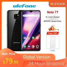 Ulefone Note 7T 4G Smartphone 2Gb Ram 16Gb Rom Android 10.0 6.1 ''Waterdrop Screen 3500mah 19:9 Quad Core Ulefone Mobiele Telefoon