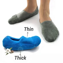 Осенне-зимние мужские носки, теплые хлопковые носки с закрытым носком для мужчин, Нескользящие невидимые носки-Башмачки из силикагеля, высокое качество