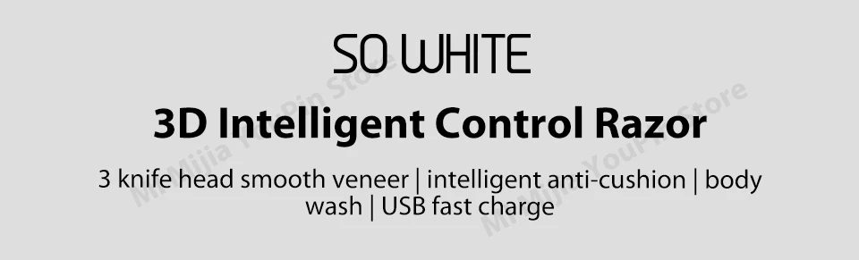 Xiaomi mijia SO WHITE 3D intelligent control razor intelligent anti-pinch USB fast charge IPX7 wet and dry dual-use smart lock (1)