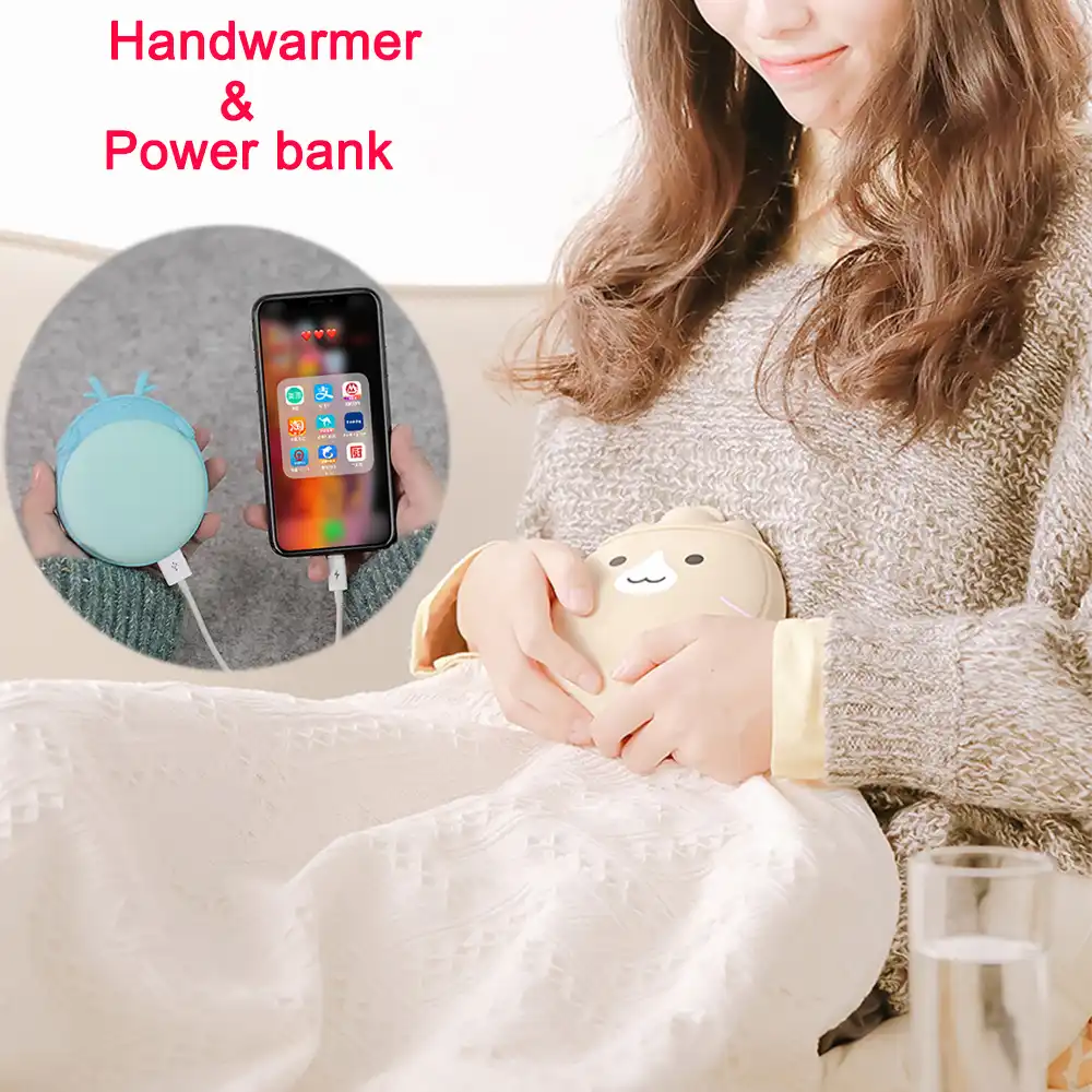 Cute Handwarmer Mini Hand Warmers for Girls Termofor Gumowy Portable Pocket Power Bank 6000mAh Battery Rechargeable|Stove Hand Warmers|
