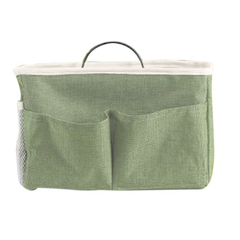

Drop Shipping Cloth Bedside Hanging Storage Bag Holder Organizer For Dorm Bed Rails - Straight Hook Type Grass Green