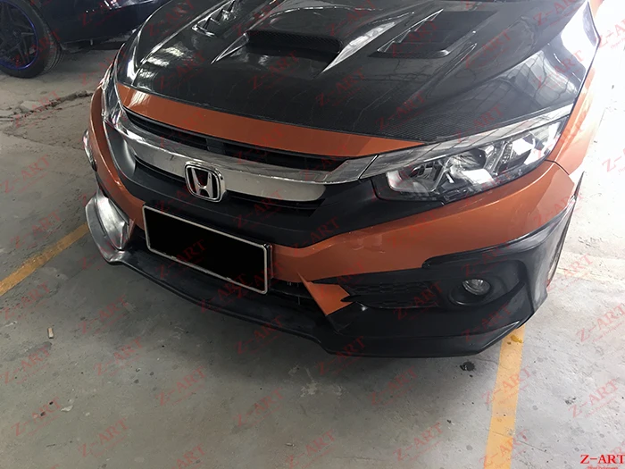 Z ART капот двигателя из углеродного волокна для Honda Civic 2016 2019 крышка FC5 FK8 2019|Обвесы| |