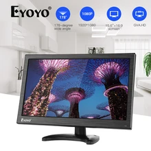 Eyoyo ips monitor de tela ampla exibição 1920x1080 com av/vga/bnc/usb hdmi-entrada compatível 178 °