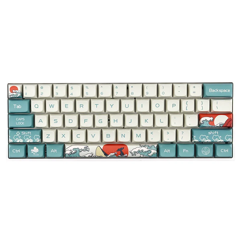 

Coral Sea XDA Keycaps PBT Keycap Dye-Sublimation Keycap for GH60 GK64 GK61 87 104 Layout Mechanical Keyboard